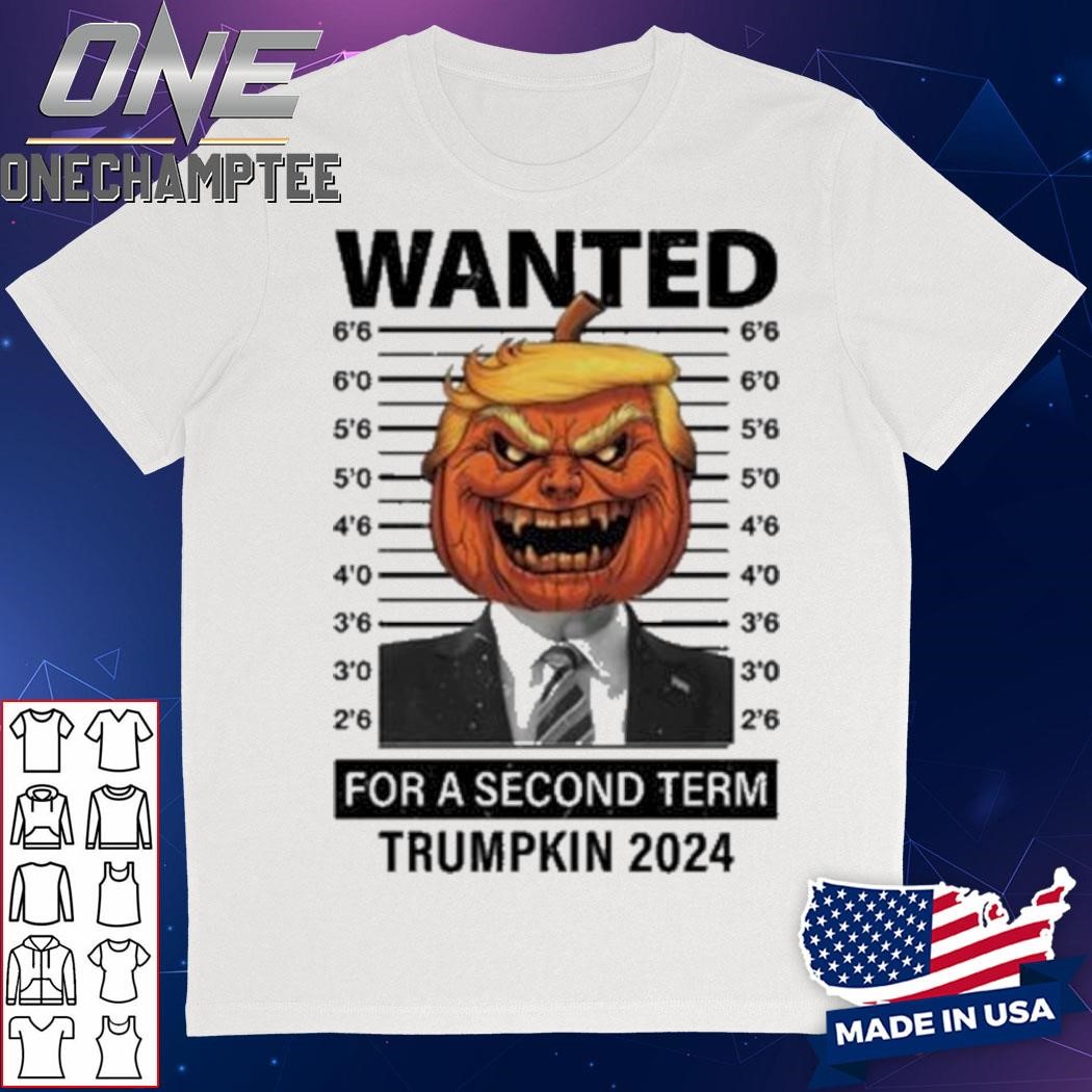 Wanted For A Second Term Trumpkin 2024 Shirt