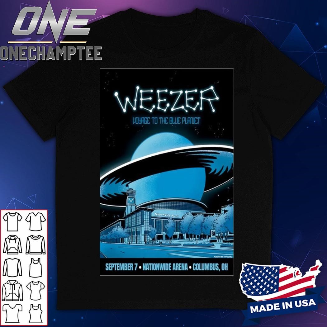 Weezer On Sept 7 2024 Nationwide Arena Columbus OH Poster Shirt