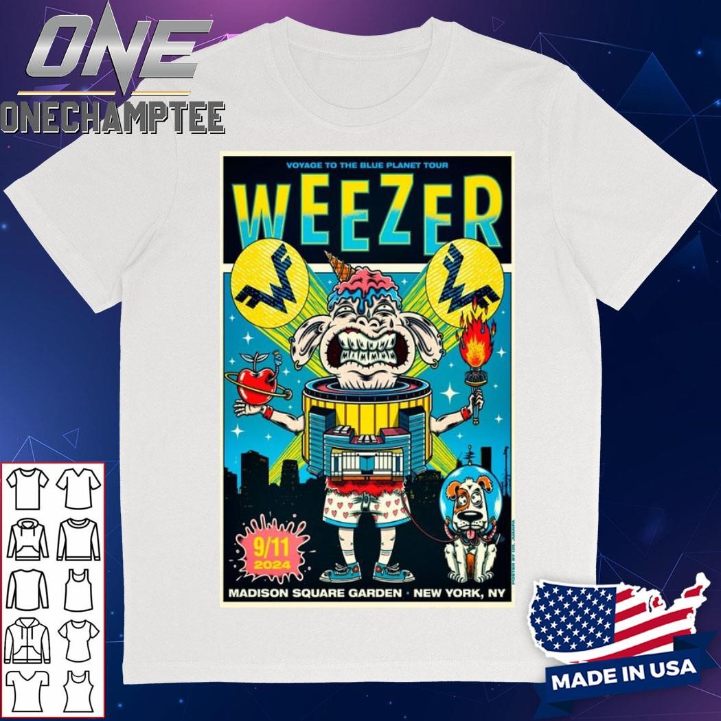 Weezer Show At Madison Square Garden On Sept 11 2024 Poster Shirt