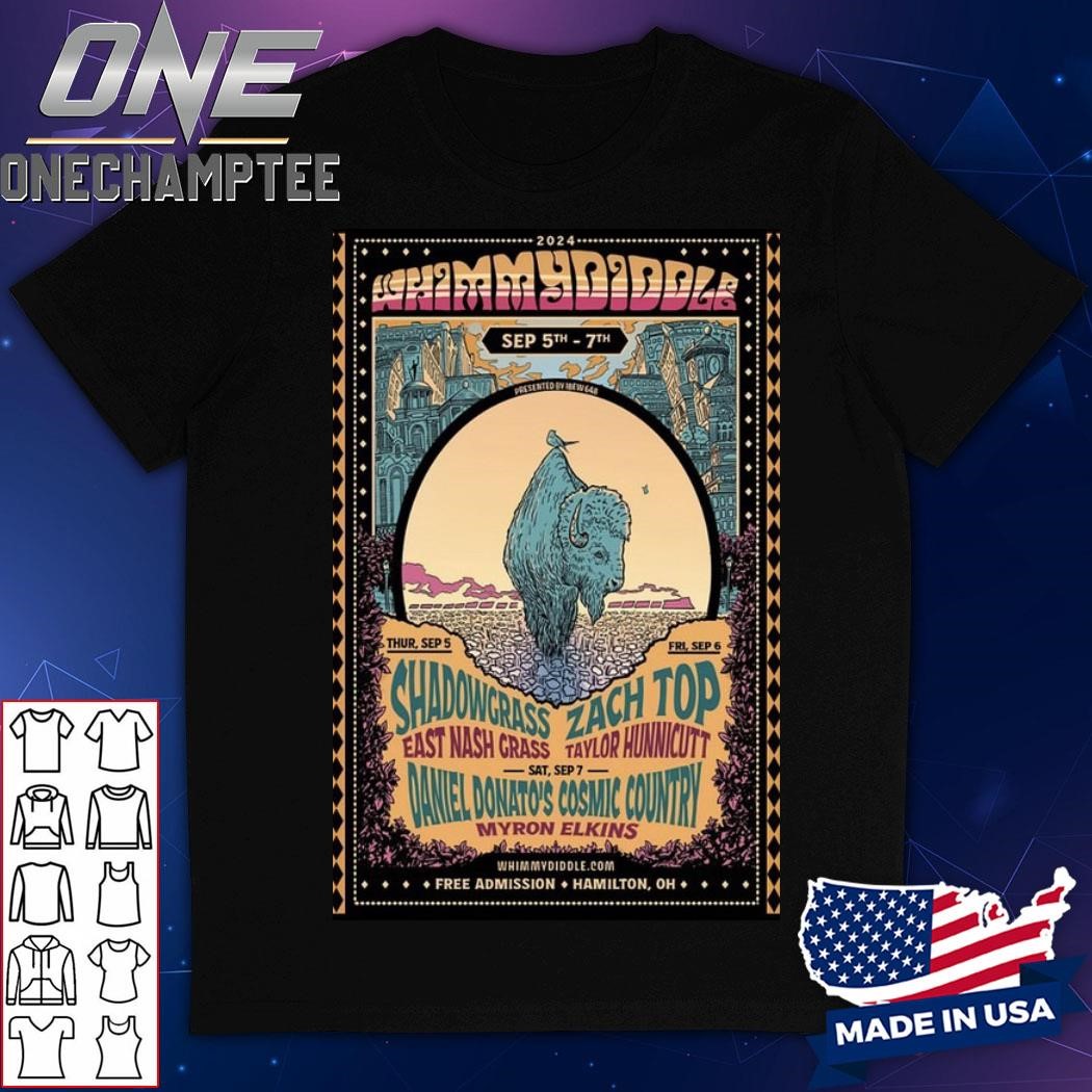 Whimmydiddle Shadowgrass Zach Top Sept 5 Cosmic Country Poster Tour Shirt