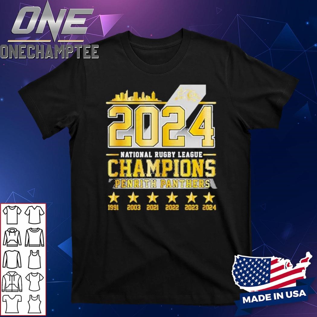 2024 Penrith Panthers National Rugby League Champions Back To Back To Back To Back Shirt