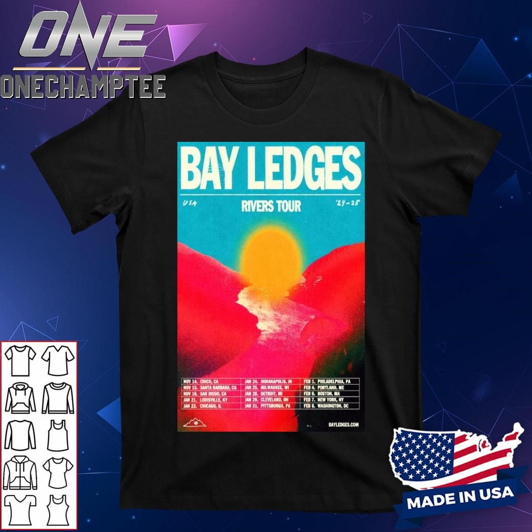 Bay Ledges Rivers Tour USA '24-25 Poster Shirt