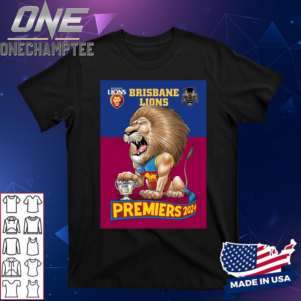 Brisbane Lions 2024 AFL Australian Football League Premiers Shirt