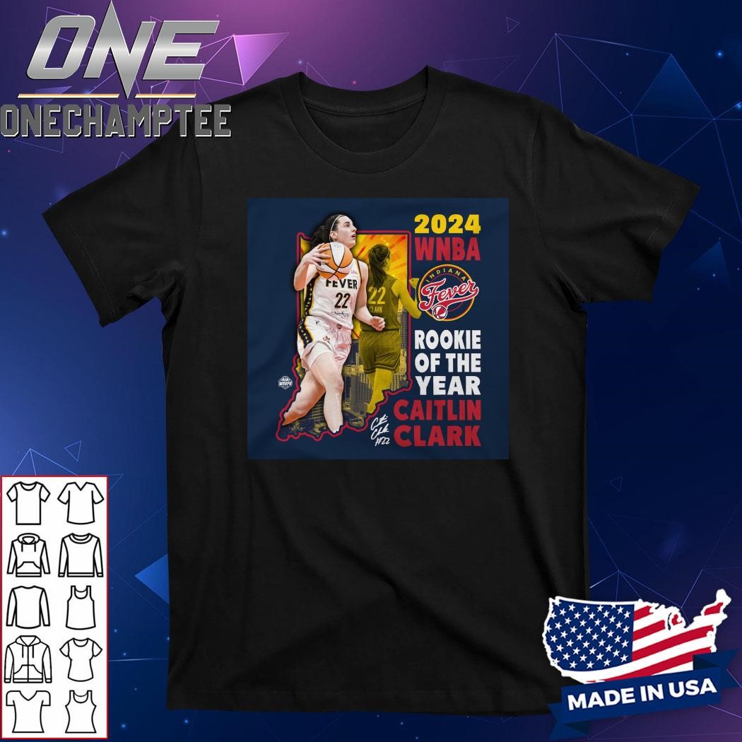 Caitlin Clark Navy Indiana Fever 2024 WNBA Rookie of the Year T-Shirt