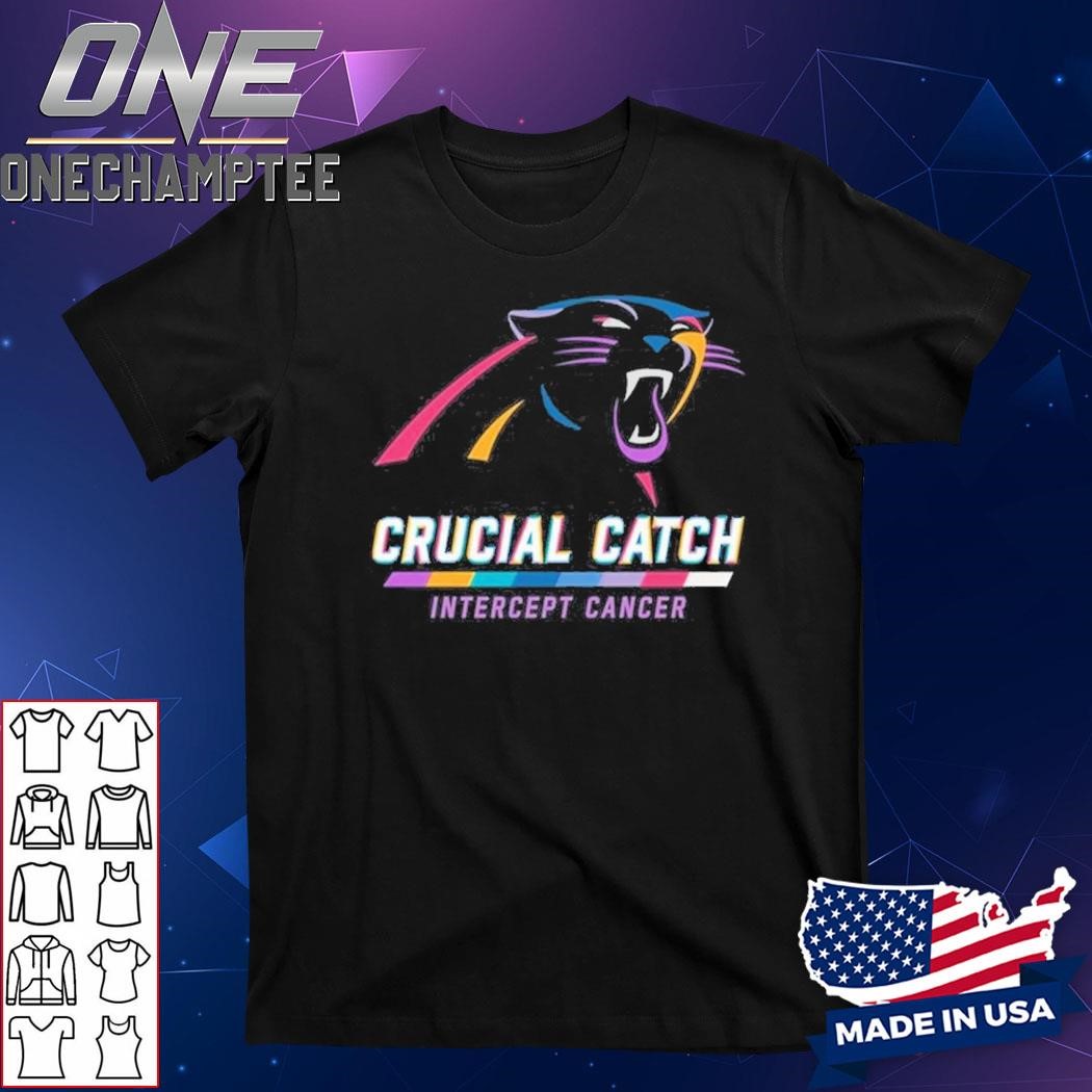 Carolina Panther 2024 Crucial Catch Intercept Cancer Awareness T-Shirt