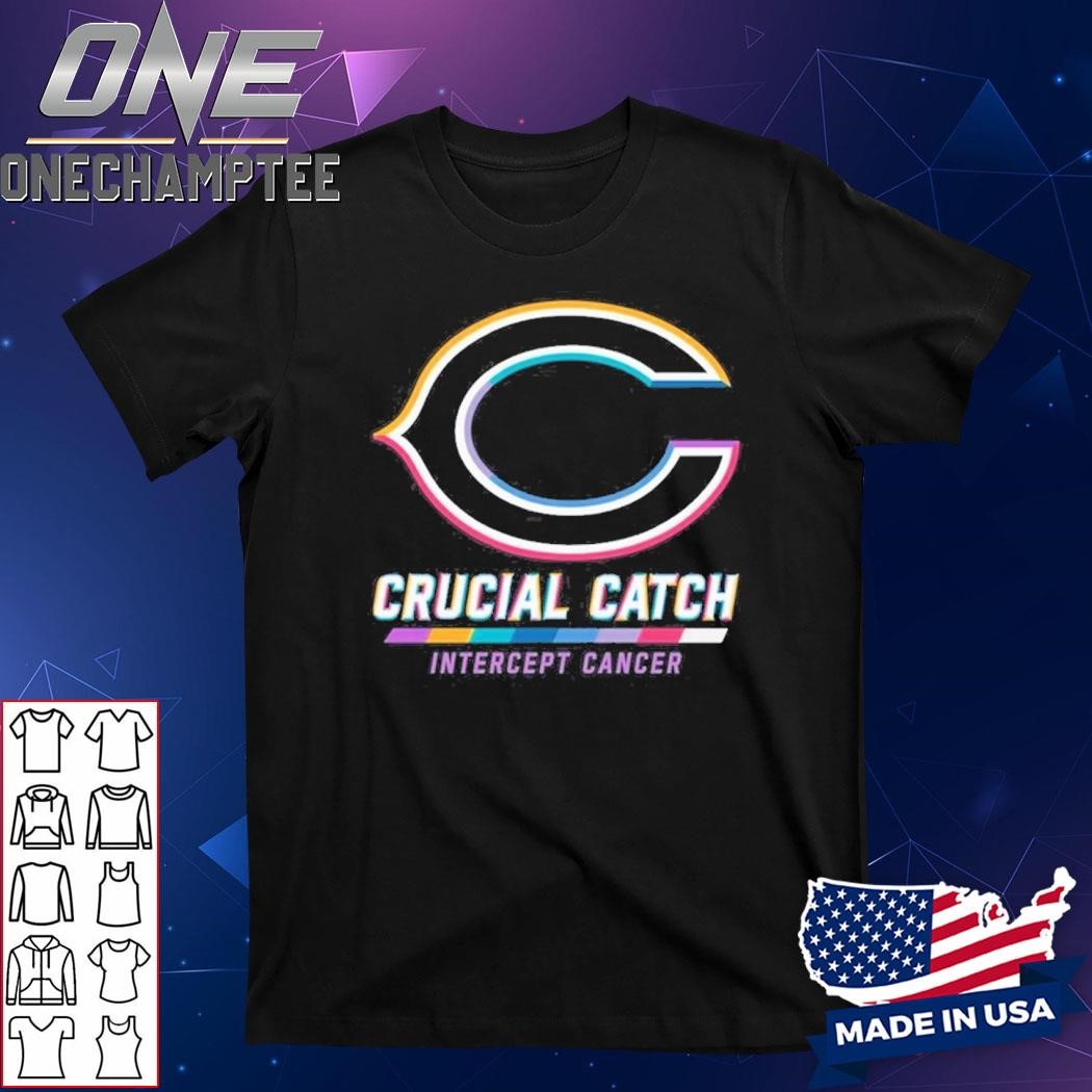 Chicago Bears 2024 Crucial Catch Intercept Cancer Awareness T-Shirt