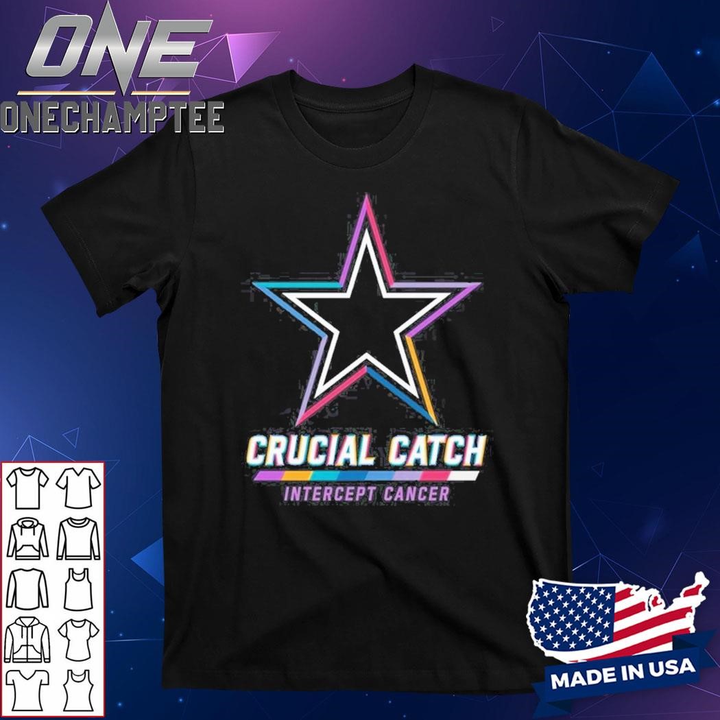 Dallas Cowboys 2024 Crucial Catch Intercept Cancer Awareness T-Shirt