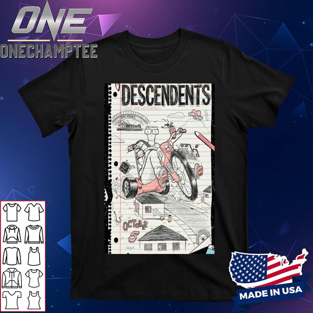 Descendents October 5 2024 Live At San Pedro, CA Band Tour Poster Shirt