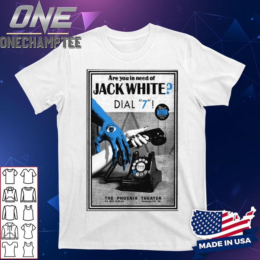 Design Jack White Oct 3 2024 Live At The Phoenix Theater, Petaluma CA Concert Poster Shirt