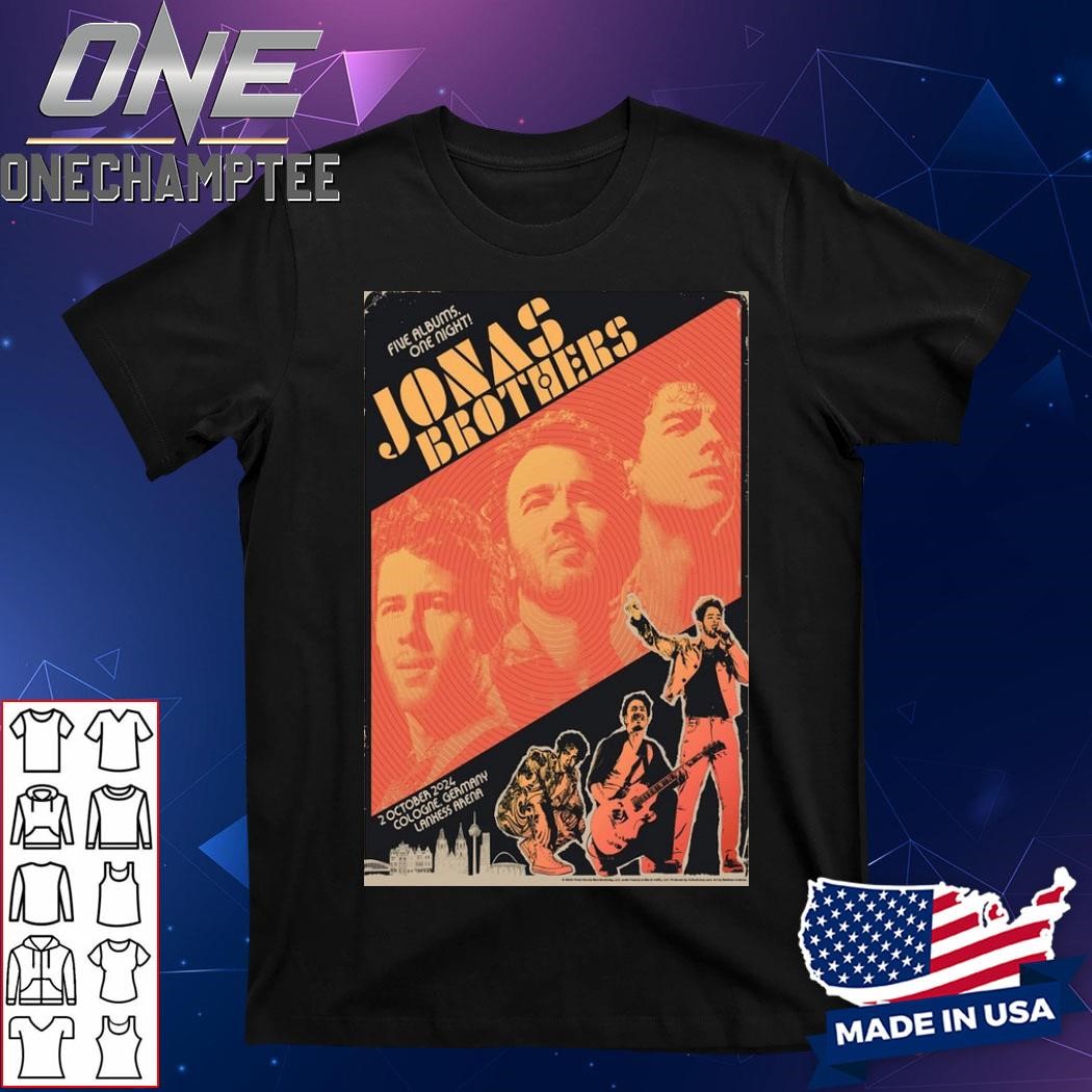 Design Jonas Brothers Concert Lanxess Arena, Cologne, Germany October 2, 2024 Poster Shirt