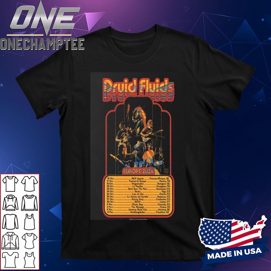 Druid Fluids Tour EU 2024 Poster Shirt