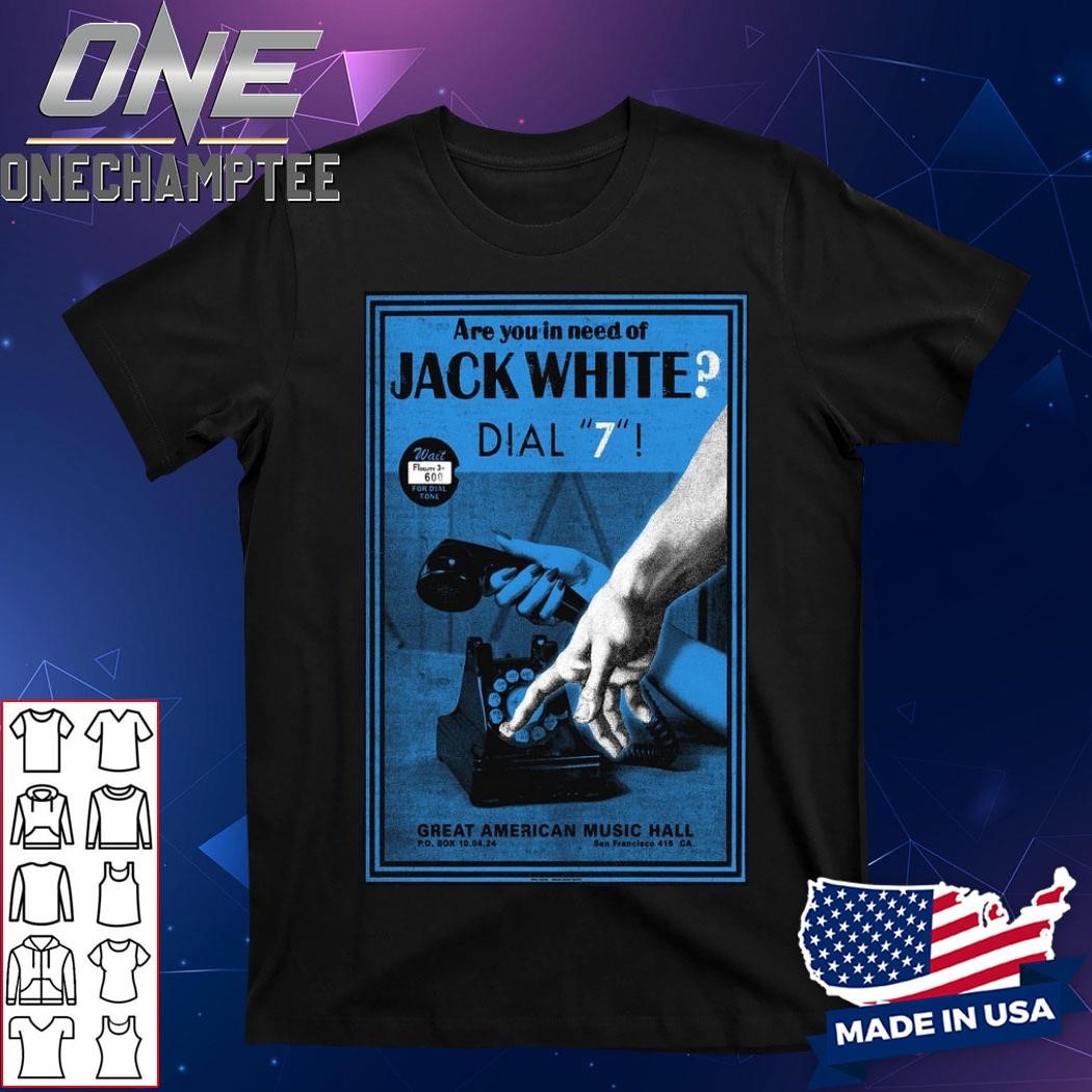 Jack White Great American Music Hall 10.04.24 San Francisco Tour Poster Shirt