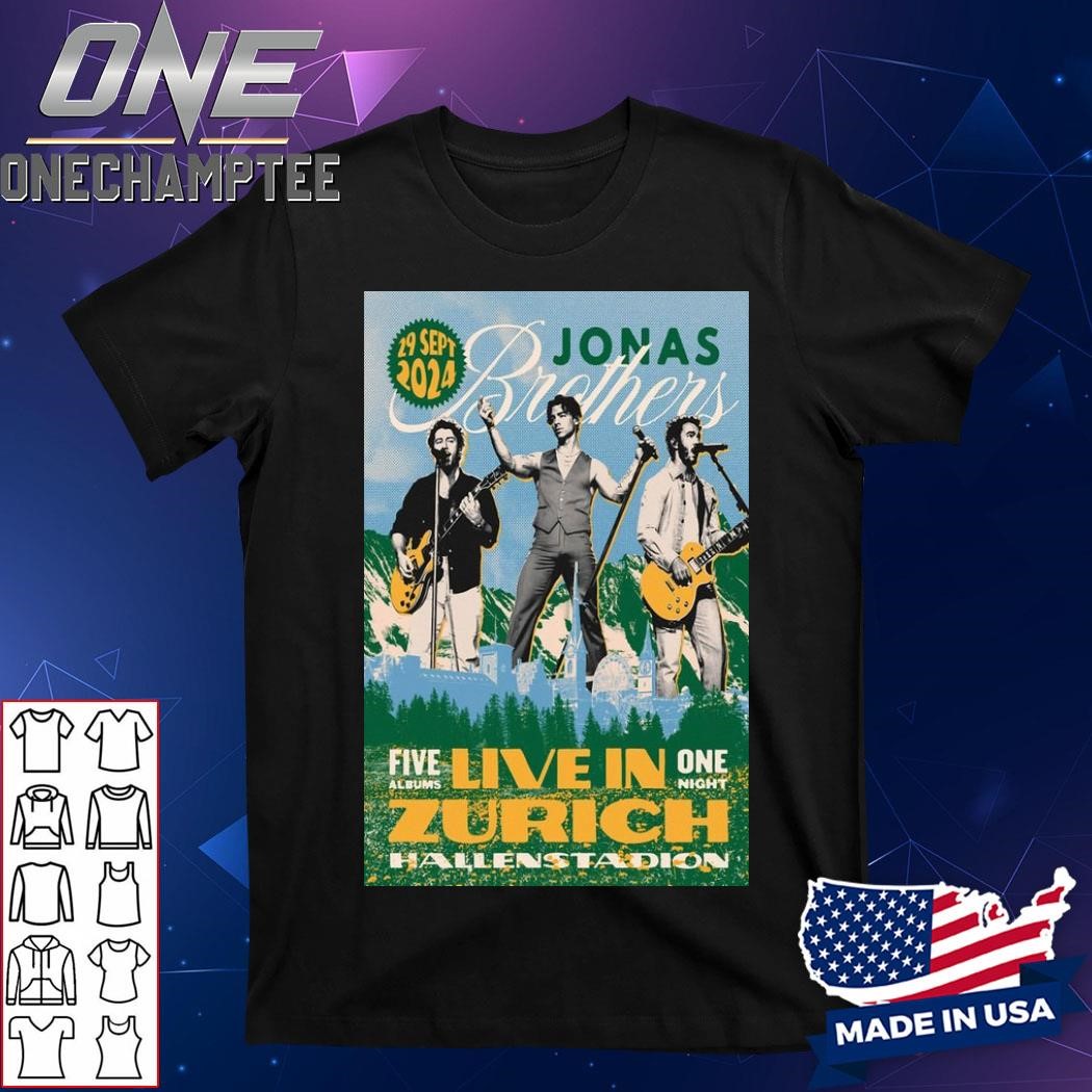 Jonas Brothers September 29 2024 Live At Zurich, Hallenstadion Concert Poster Shirt