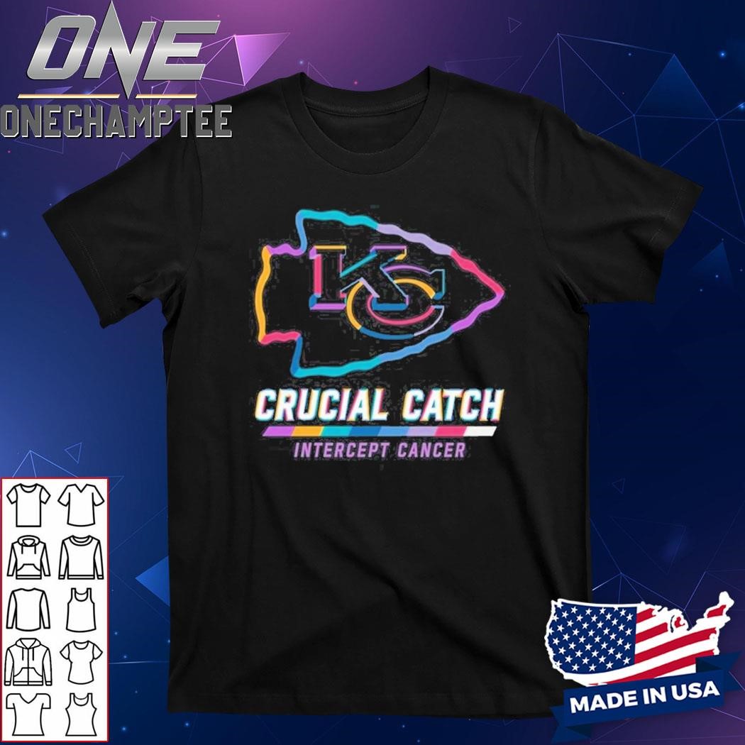 Kansas City Chiefs 2024 Crucial Catch Intercept Cancer Awareness T-Shirt