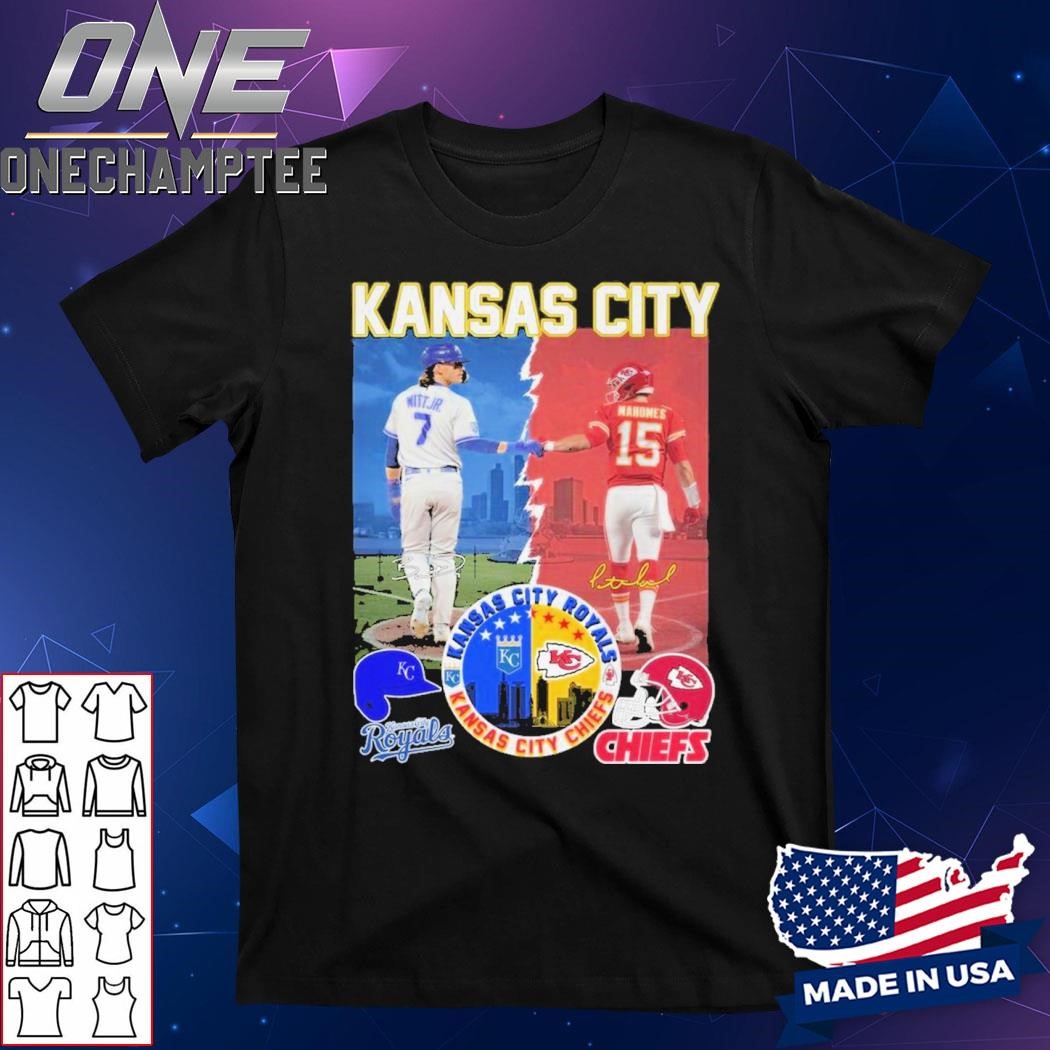 Kansas City Chiefs Mahomes And Kansas City Royals Witt Jr. 2024 T-Shirt