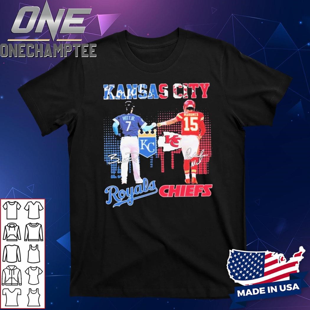 Kansas City Royals Bobby Witt Jr. Kansas City Chiefs Patrick Mahomes Stars T-Shirt