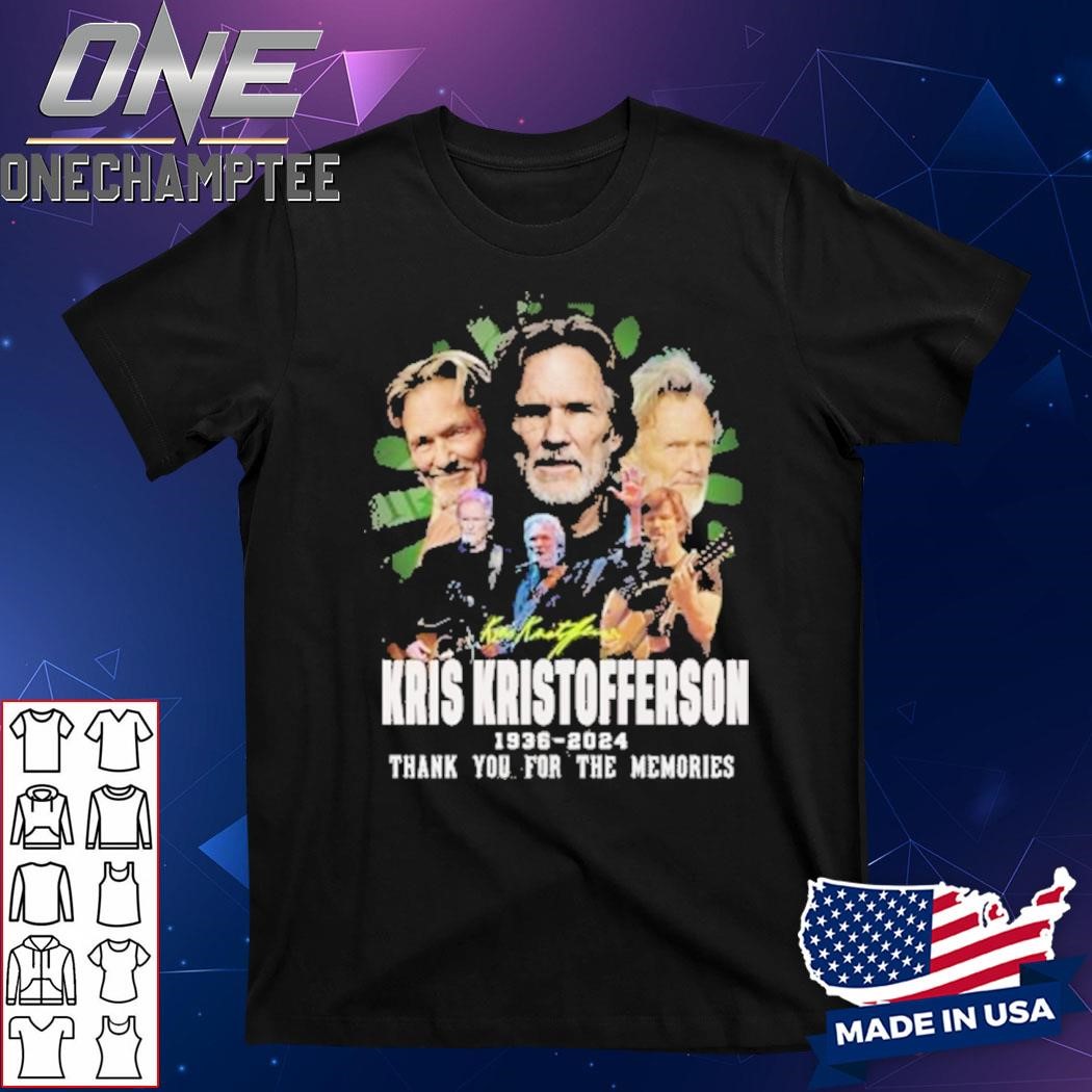 Kris Kristofferson 1936-2024 Thank You For The Memories T-Shirt