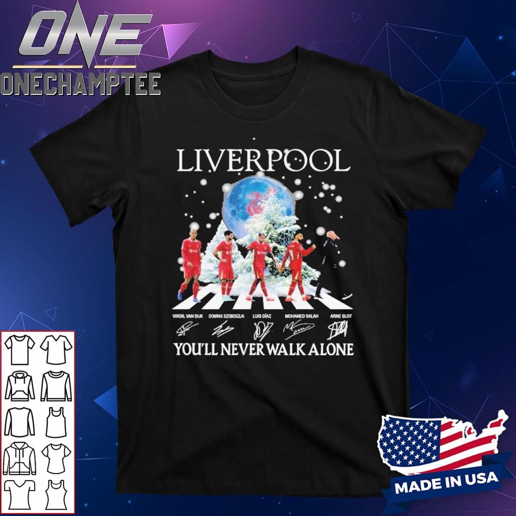 Liverpool You’ll Never Walk Alone In Christmas 2024 T-Shirt