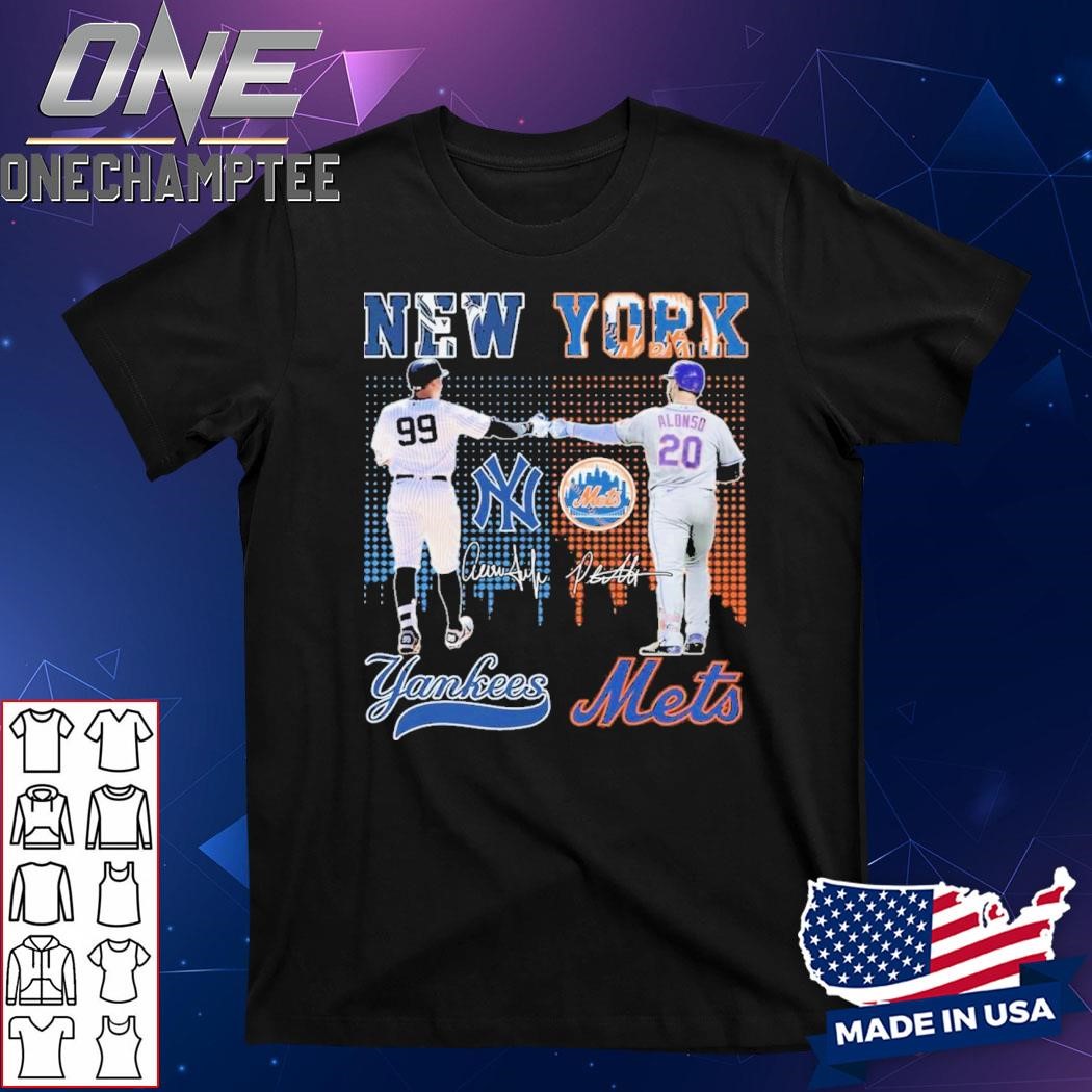 New York Yankees Aaron Judge New York Mets Pete Alonso T-Shirt