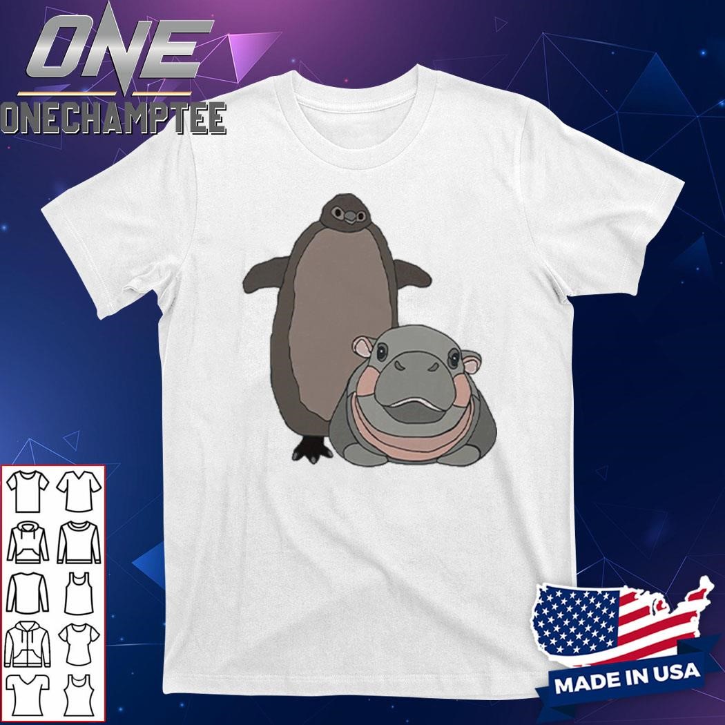 Pesto The Penguin And Moo Deng The Baby Hippo Shirt