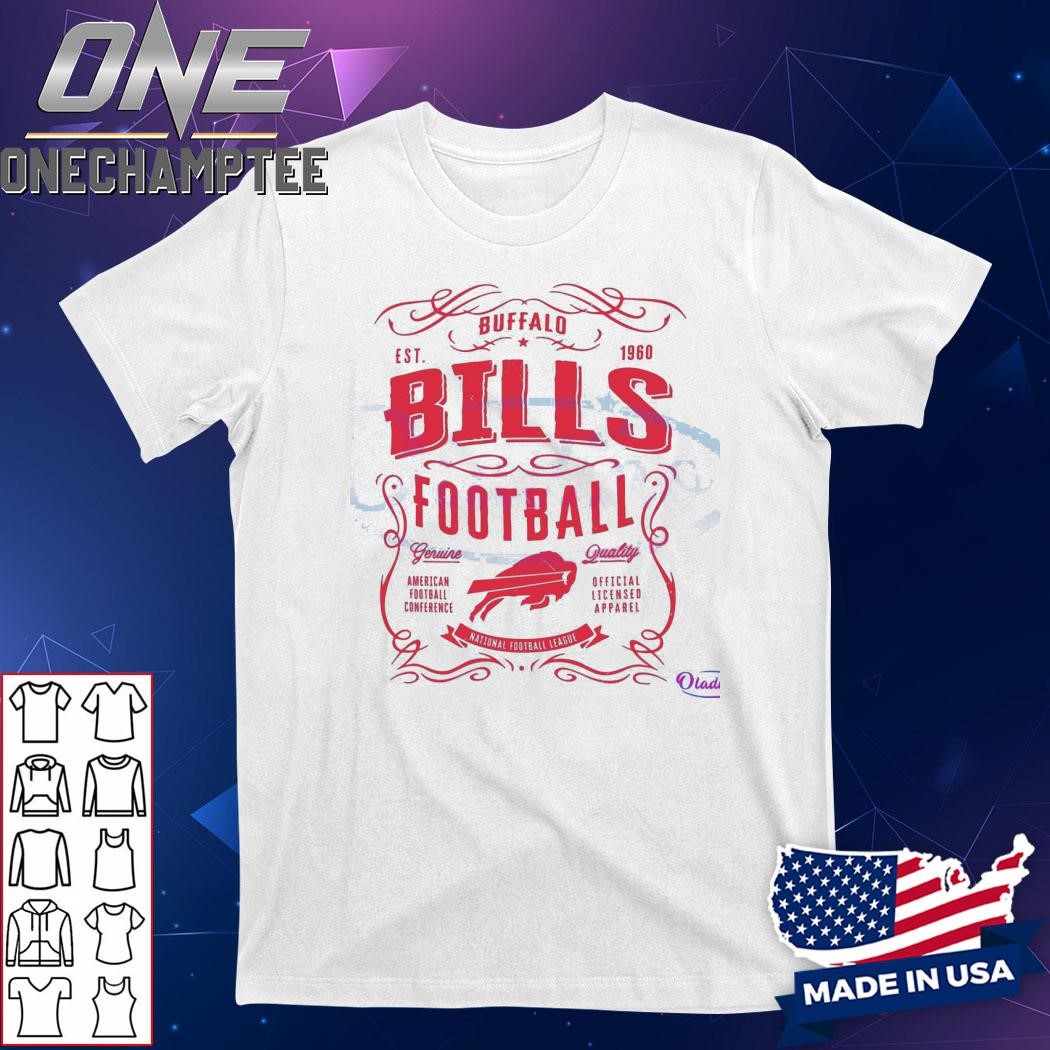 Retro Vintage Nfl Buffalo Bills Football Logo Est 1960 Shirt