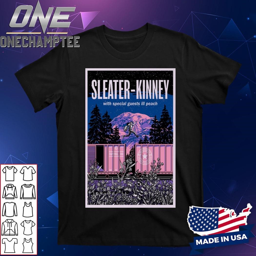 Sleater Kinney October 6 2024 Tacoma, WA Limited Edition Poster Shirt