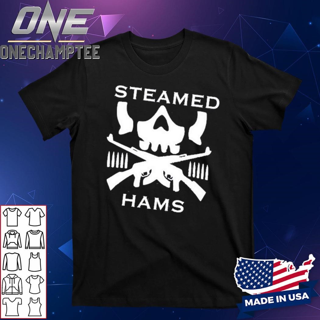 Steamed Hams Skull Guns T-Shirt