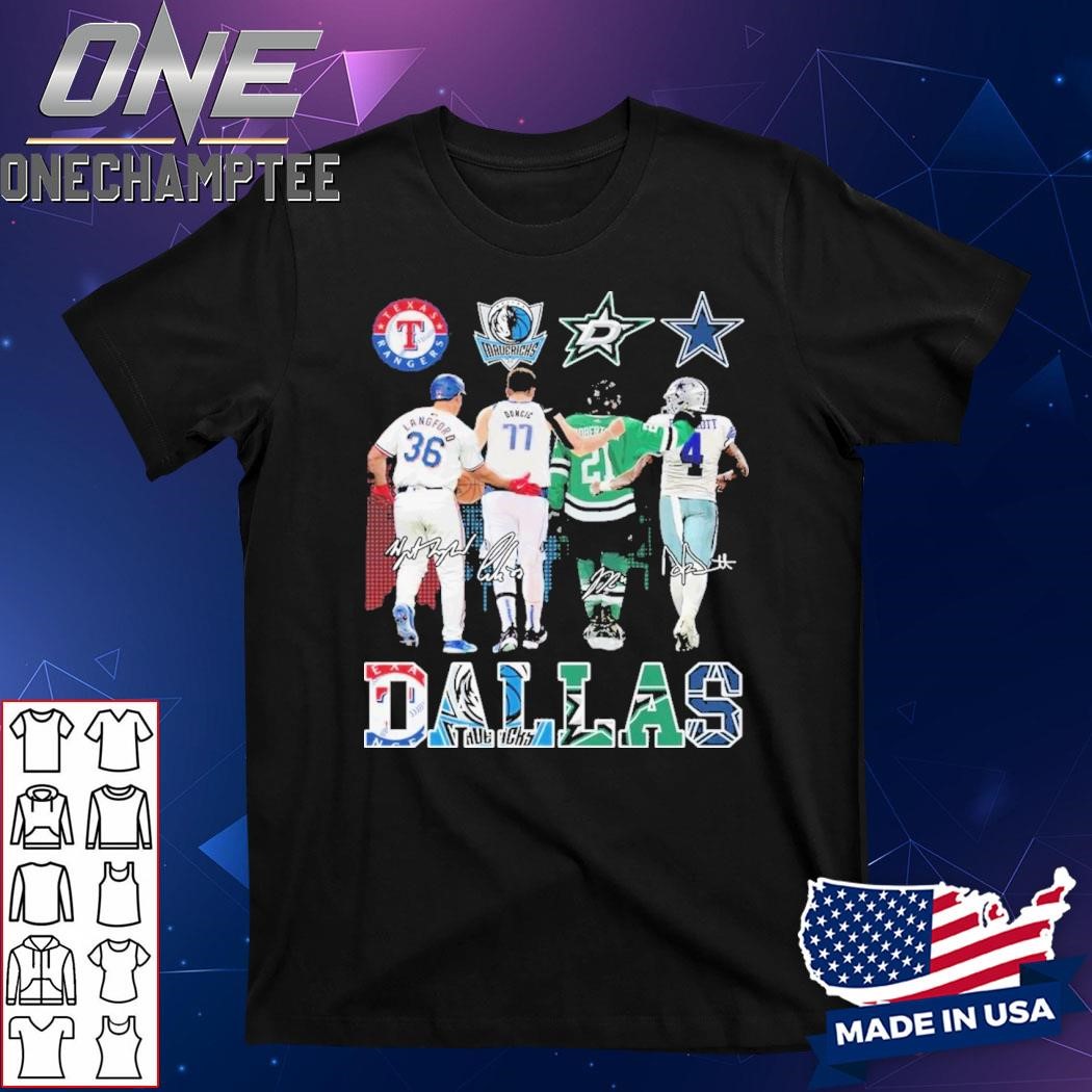 Texas Rangers Dallas Mavericks Dallas Stars Dallas Cowboys Proud State T-Shirt