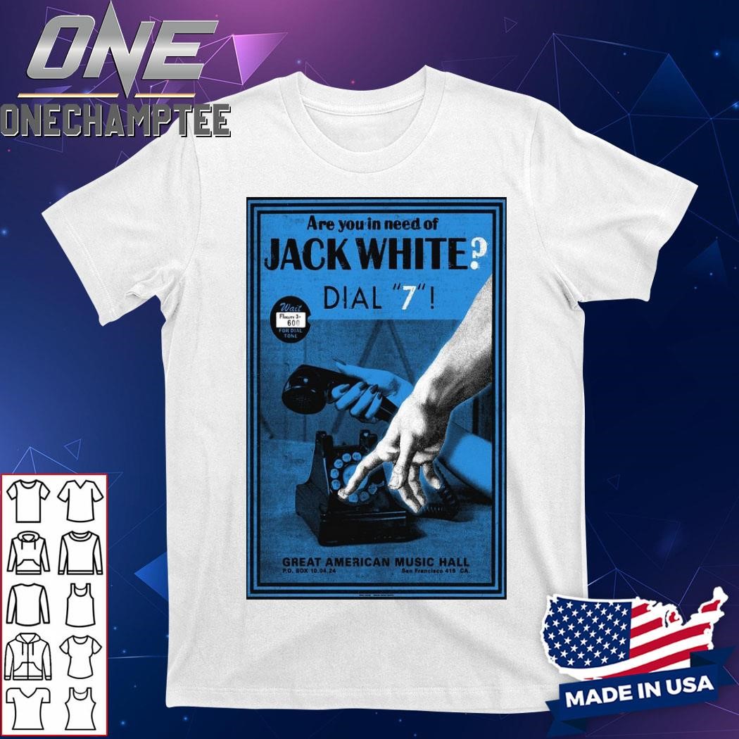 Jack White Great American Music Hall 10.04.24 San Francisco Tour Poster Shirt