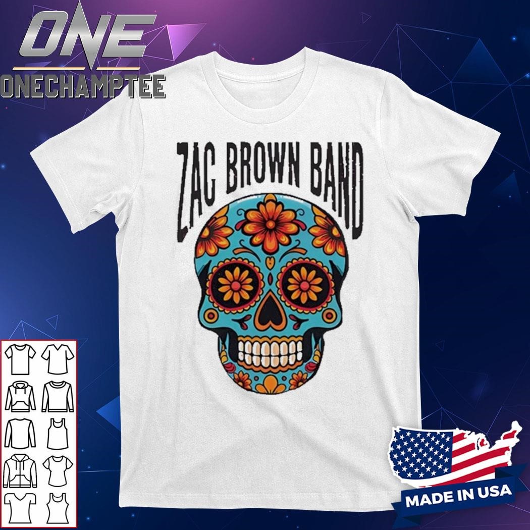 Zac Brown Band Pink Skull New Shirt