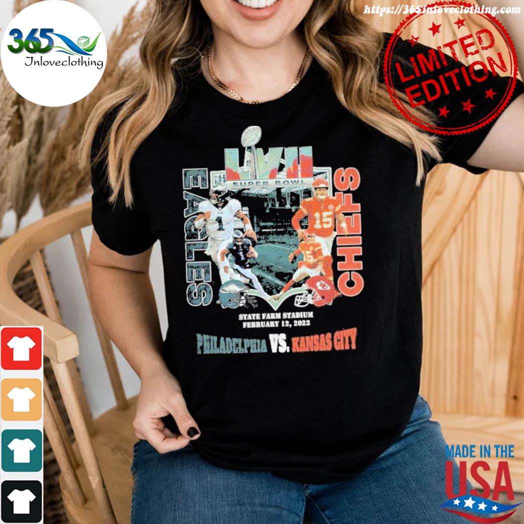 Philadelphia Eagles VS Kansas City Chiefs 2023 Super Bowl LVII 57 Shirt,  hoodie, sweater, long sleeve and tank top