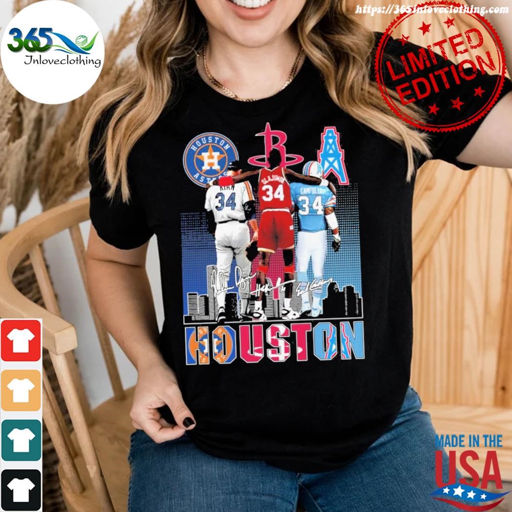 Houston Astros Nolan Ryan Houston Rockets Hakeem Olajuwon And