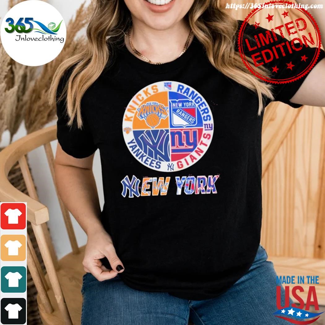 Design knicks rangers yankees and giants new york sport teams shirt,tank  top, v-neck for men and women