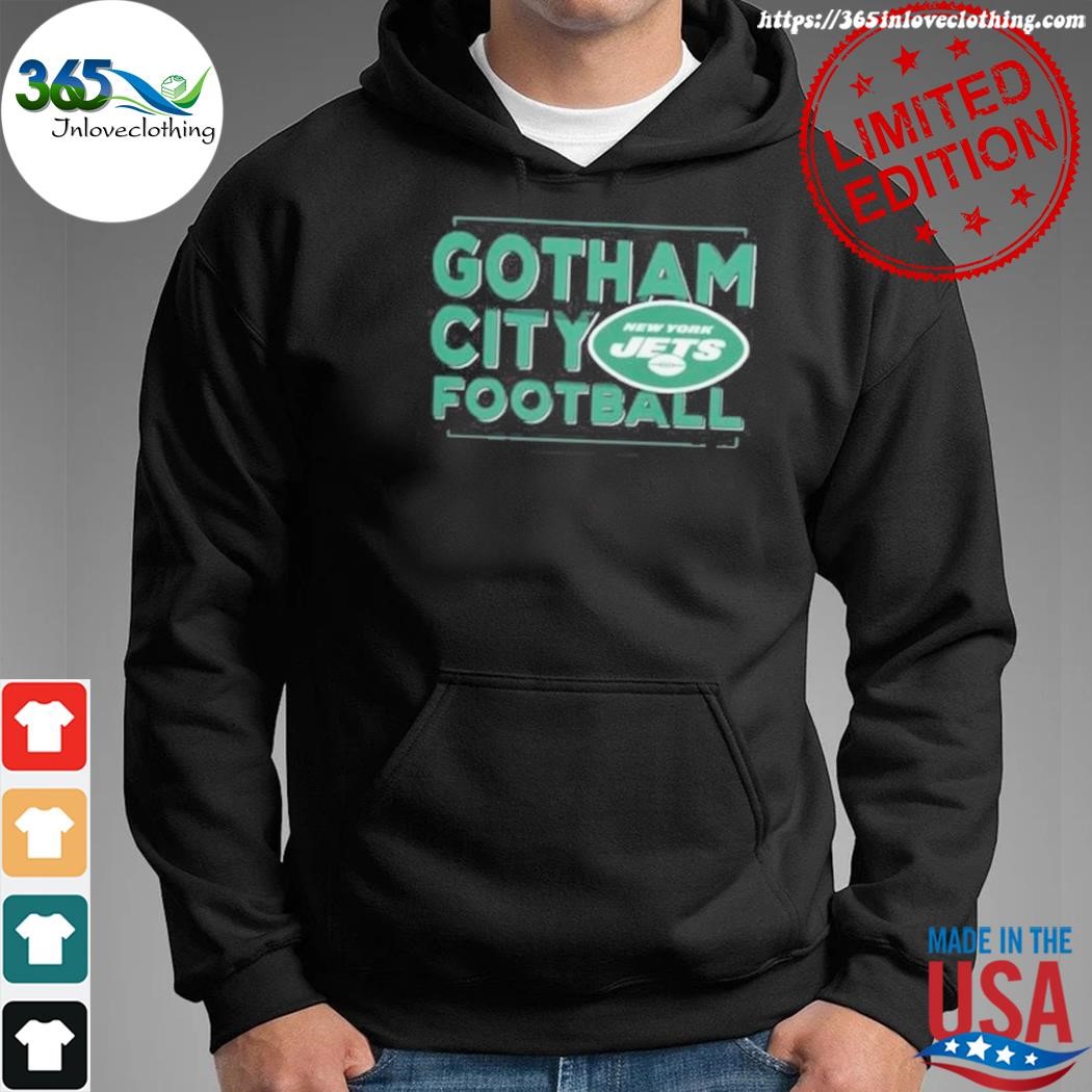 New York Jets Gotham City Football Iconic Hometown Graphic Hoodie - Mens