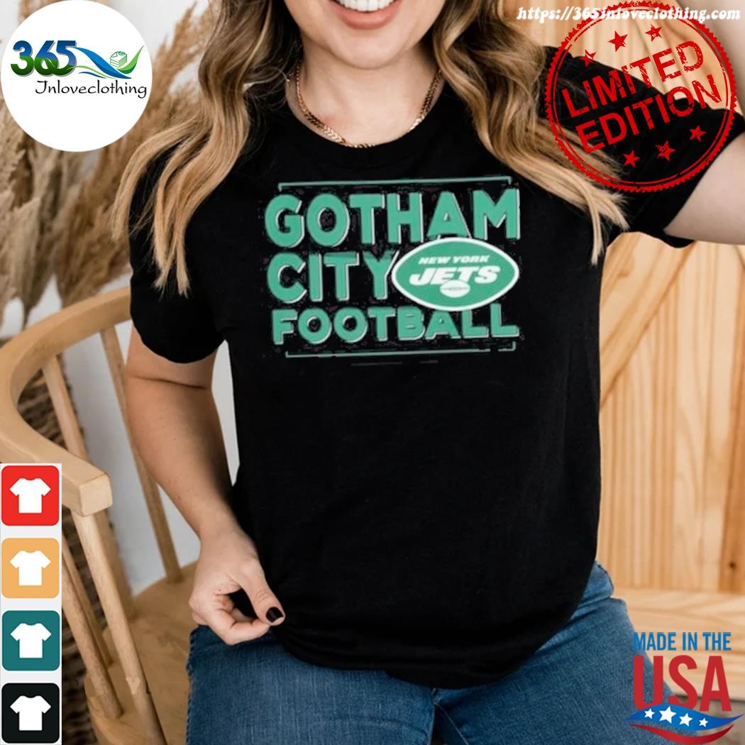 New York Jets Gotham City Football Iconic Hometown Graphic T-Shirt - Mens