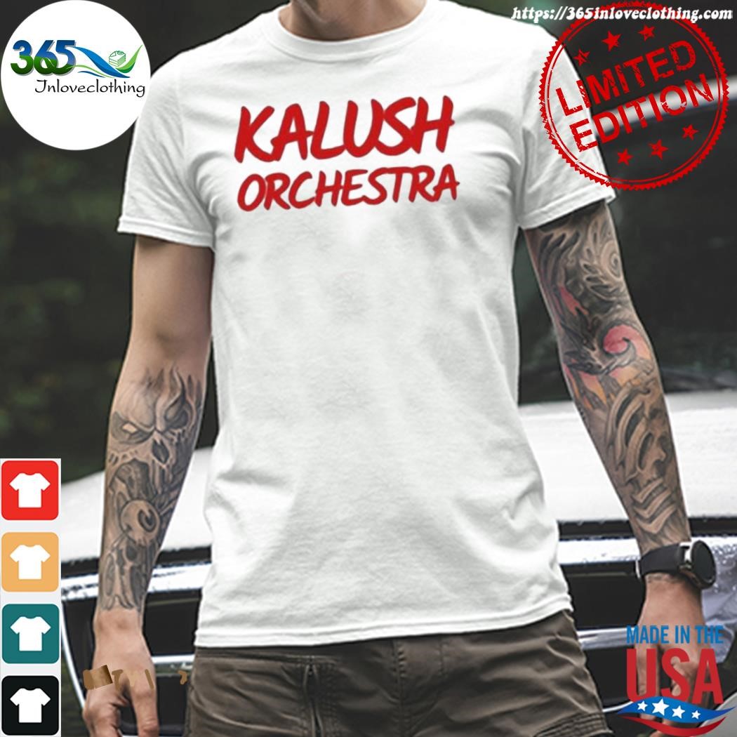 Design red text design kalush orchestra shirt