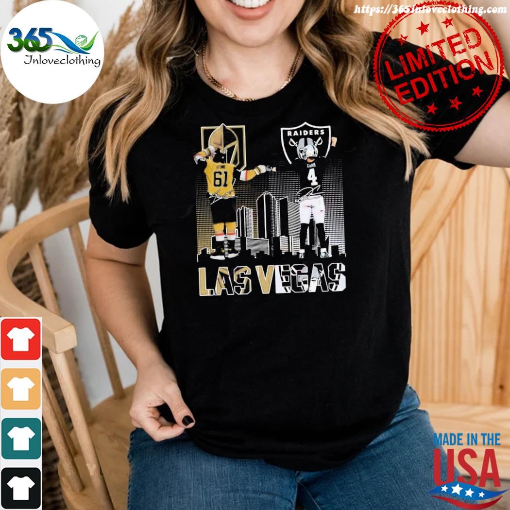 Vegas Golden Knights Stone And Las Vegas Raiders Carr T-Shirt, hoodie,  sweater, long sleeve and tank top