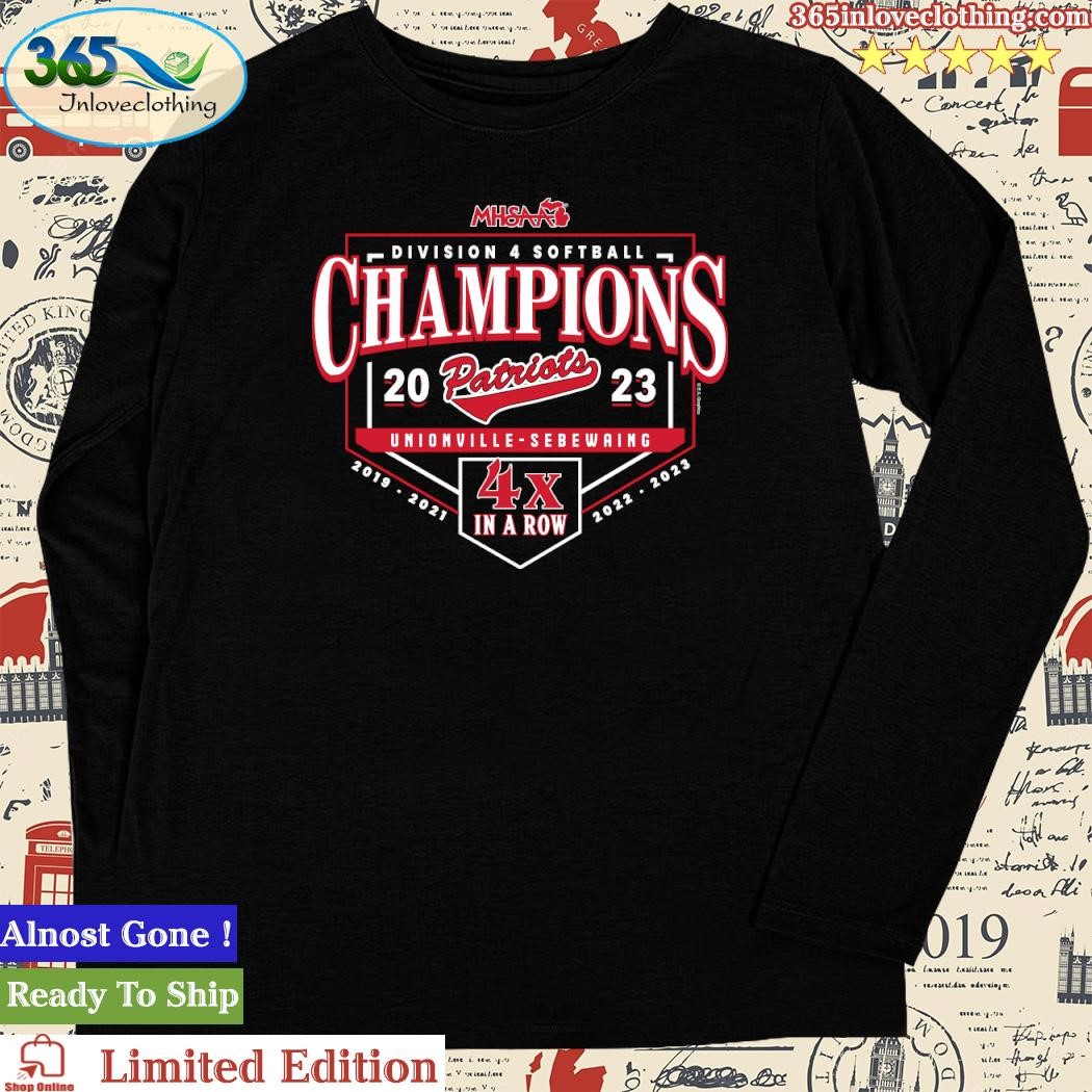 Unionville-Sebewaing Patriots 2022 MHSAA Division 4 Softball Back 2 Back 2  Back Champions shirt, hoodie, sweater, long sleeve and tank top