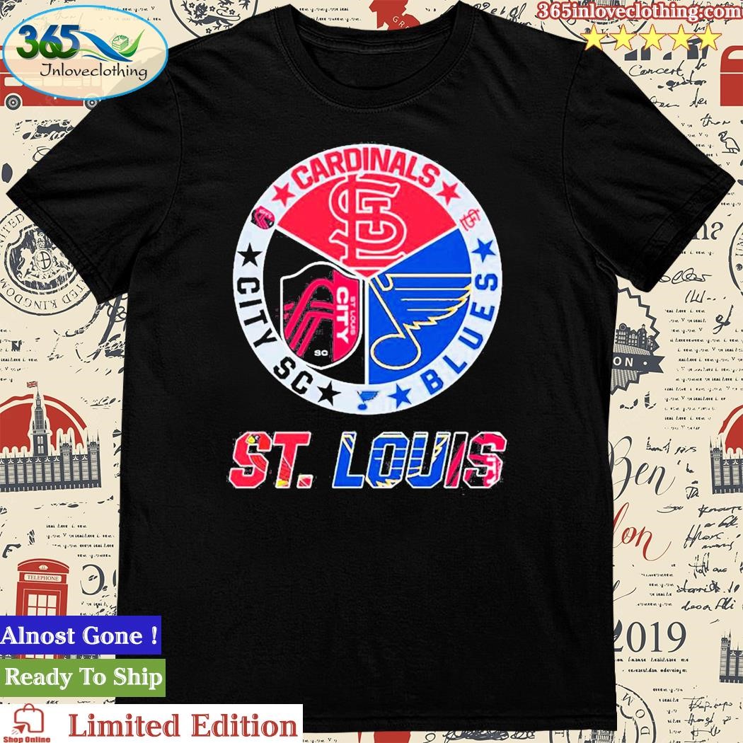 Official 2023 St Louis Sports Teams Shirt Cardinals Blues And City Fc
