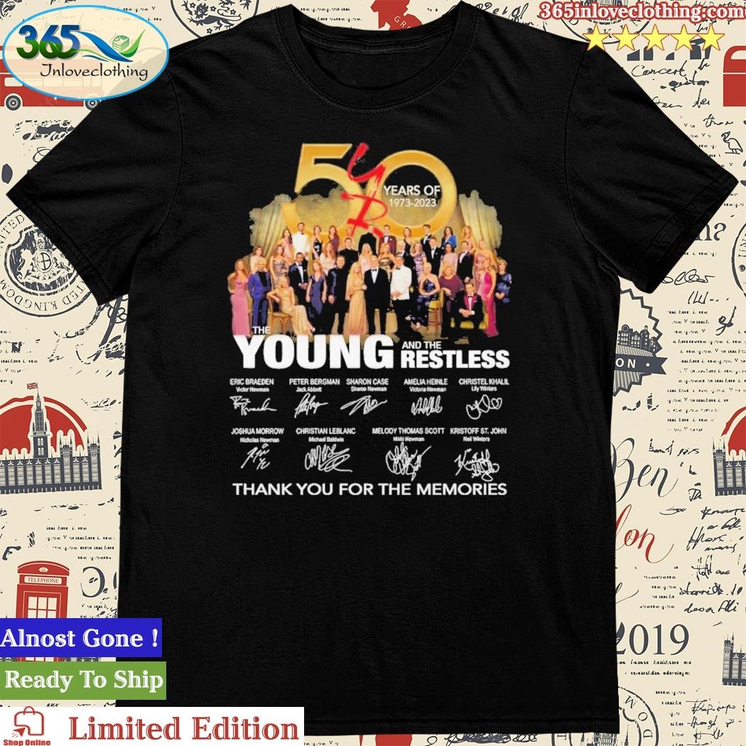 Official 50 Years Of 1973-2023 The Young And The Restless Thank You For The Memories Unisex T-Shirt