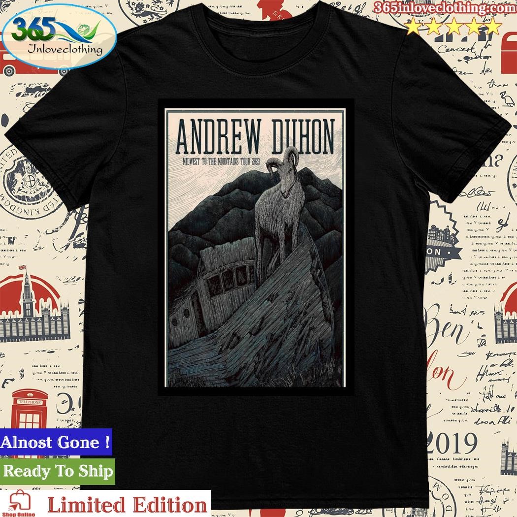 Official andrew Duhon 2023 Midwest To The Mountains Tour Poster shirt