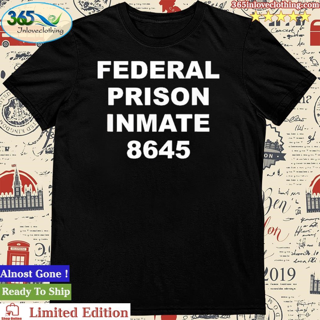 Official anti Trump Halloween Costume Prison Inmate 8645 Tee Shirt