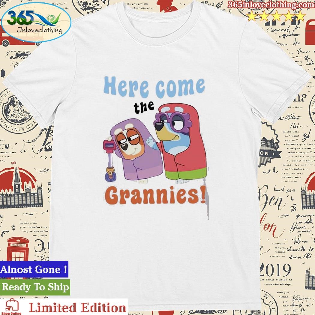 Official bluey Here Come The Grannies T-Shirt