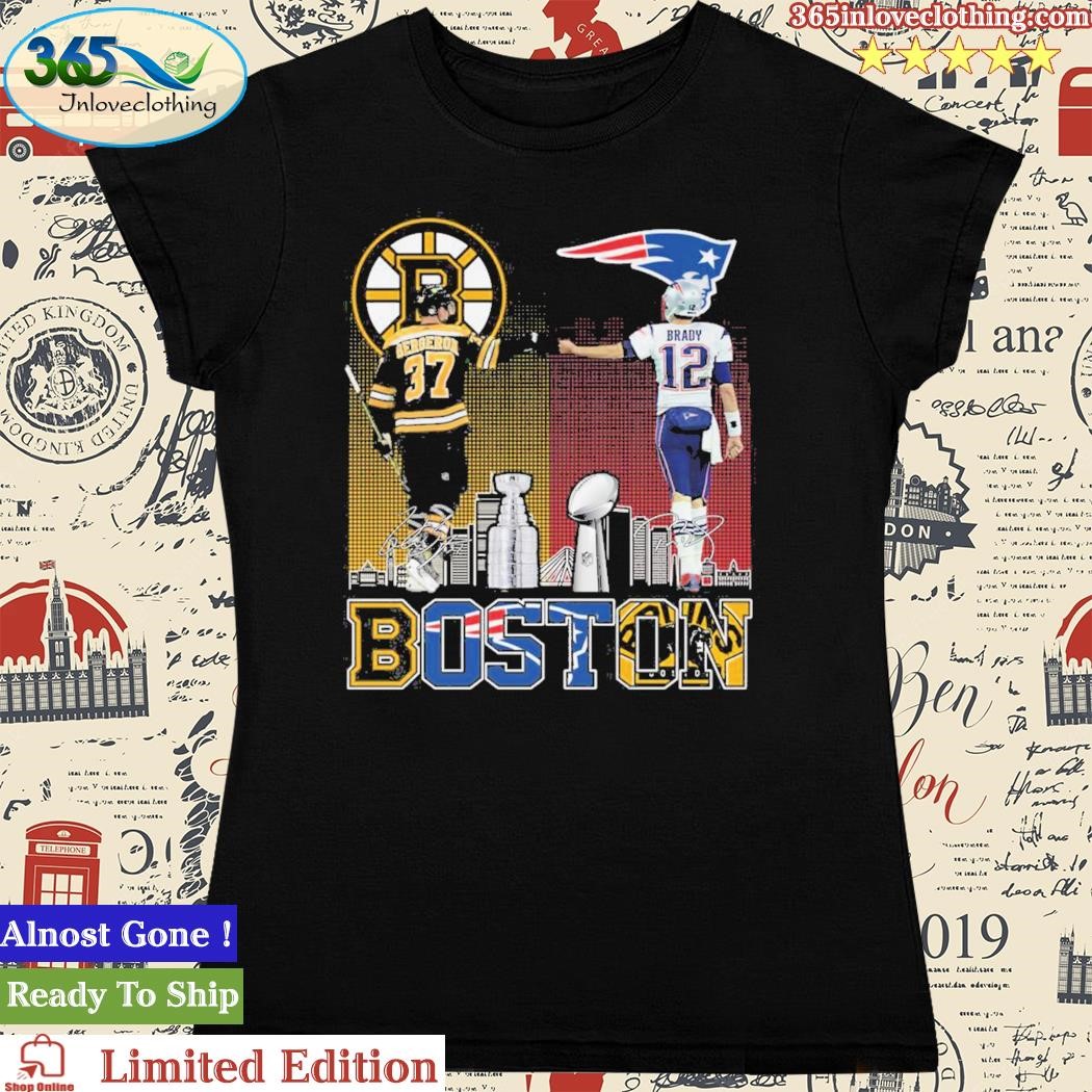 Official boston Bruins Bergeron And New England Patriot Tom Brady Champions  T Shirt,tank top, v-neck for men and women