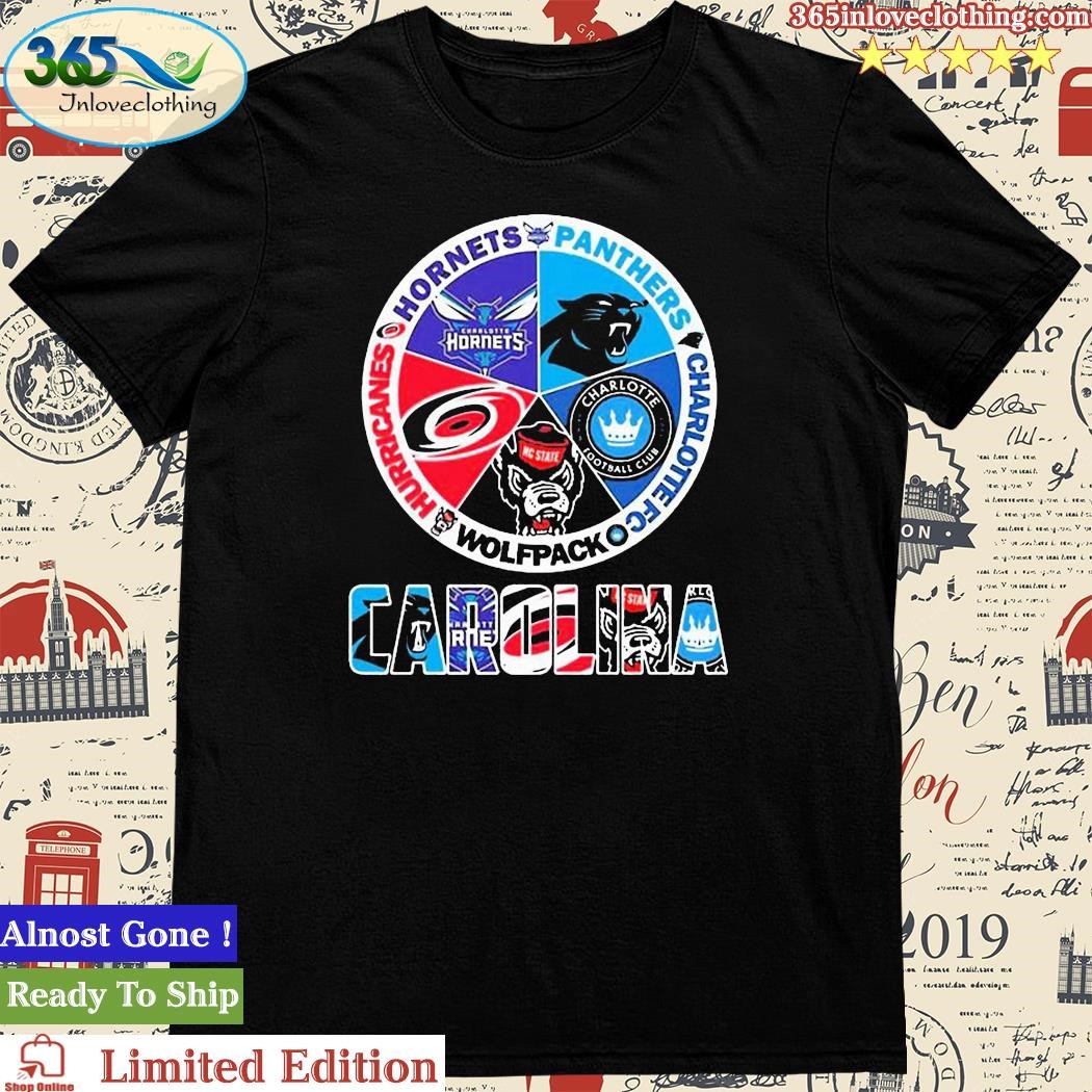 Official carolina Sports Teams Shirt Hornets Panthers Charlotte Fc Wolfpack And Hurricanes