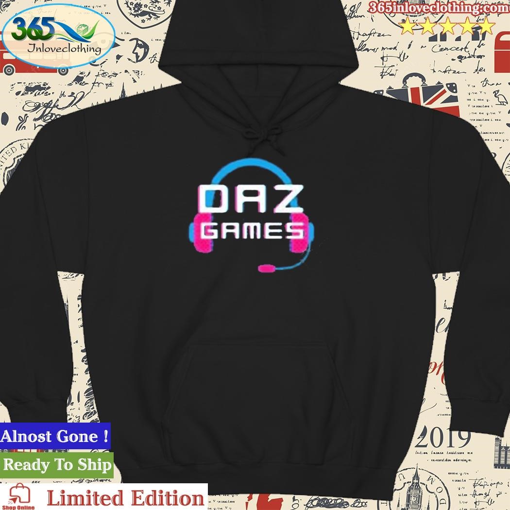 Official daz Black Merch Daz Games Headset Black Tee Shirt tank