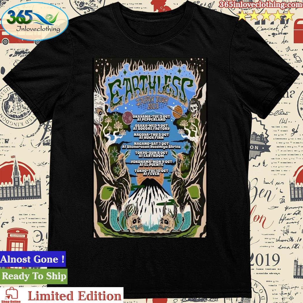 Official earthless Japan Tour 2023 Poster Shirt