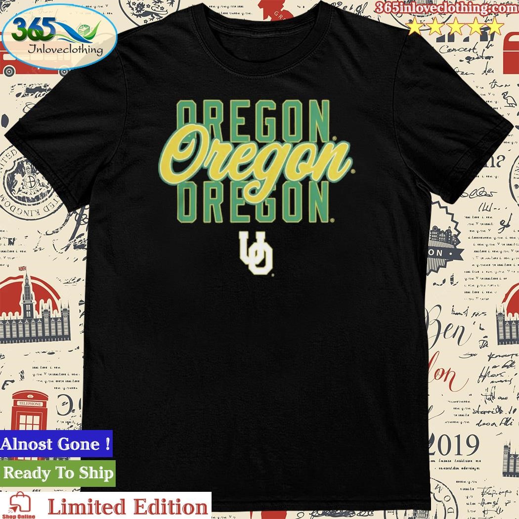 Official fanatics Branded Green Oregon Ducks Triple Script Shirt