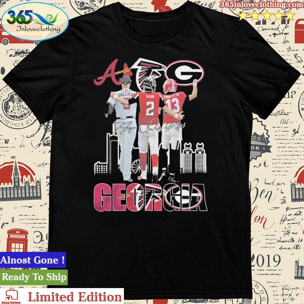 Official georgia City Of Champions 2023 Atlanta Falcons X Atlanta Braves X Georgia Bulldogs T-Shirt