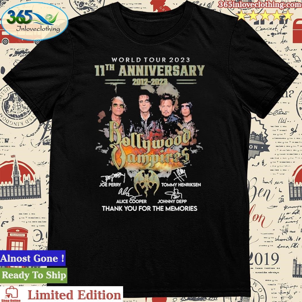 Official hollywood Vampires World Tour 2023 Unisex Tshirt